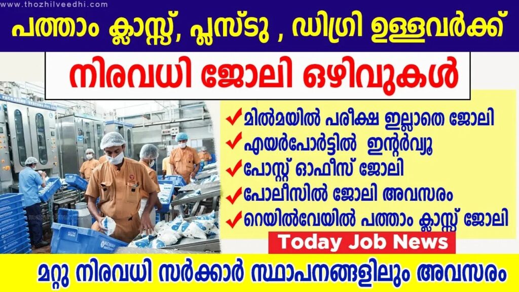 Latest Job Vacancy Malayalam 
