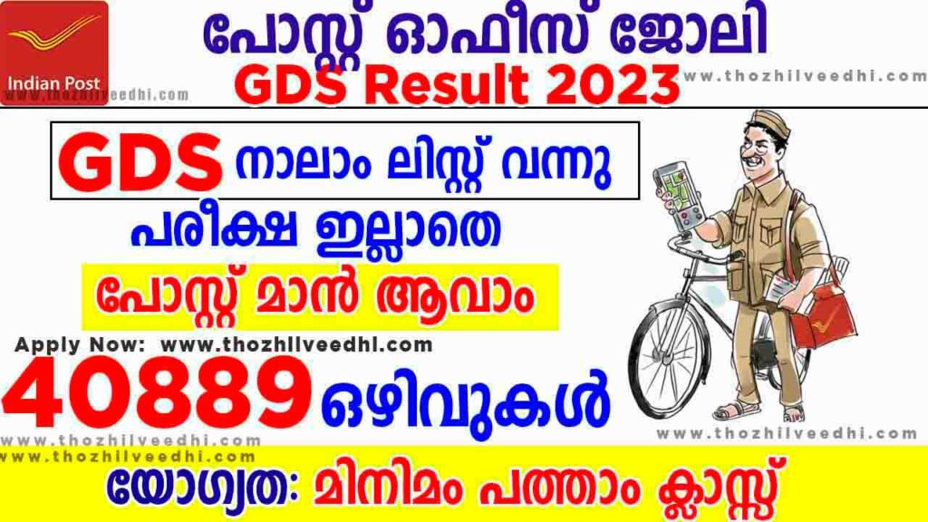 4th Merit List out : India Post GDS Result 2023